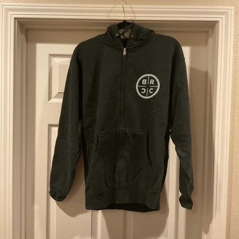 Men's Charcoal Zip-Up Sweater